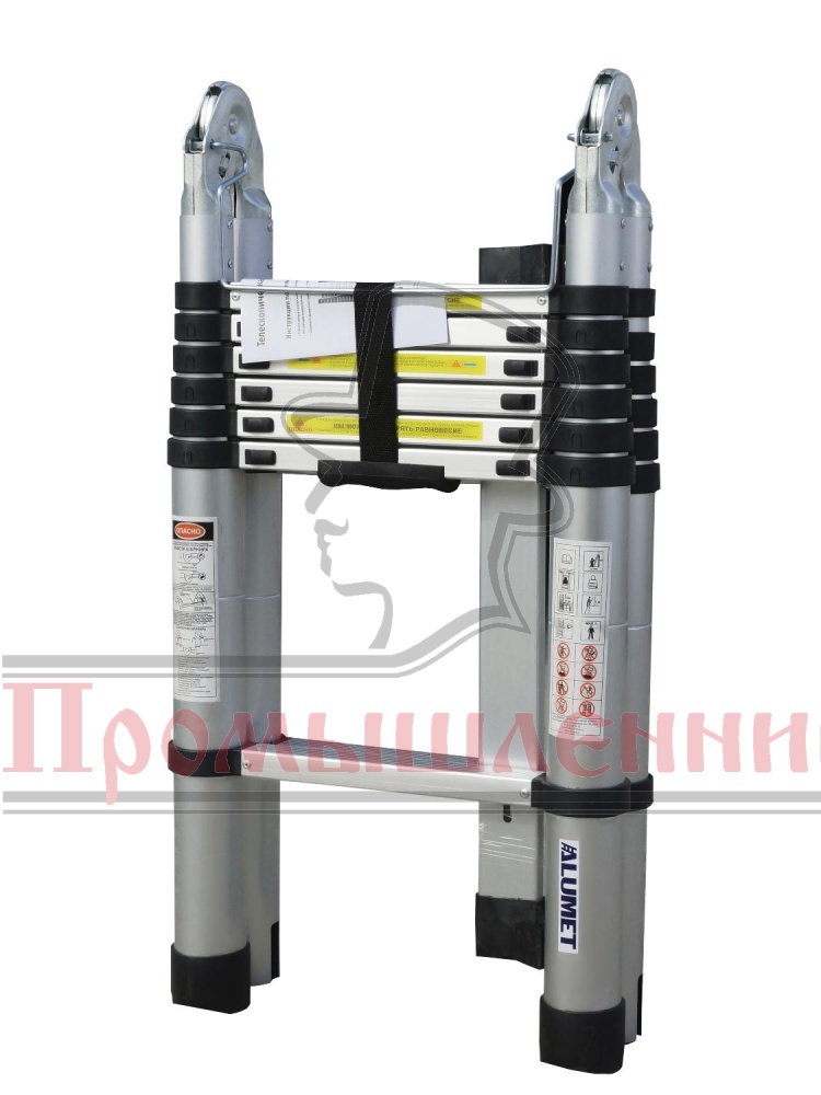 Лестница телескопическая двухсторонняя с шарниром Alumet DTLH 1,6+1,6 фото 2