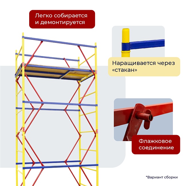 Вышка-тура Промышленник ВСЭ 0,7Х1,6, 2,4 м ver. 2.0 фото 4