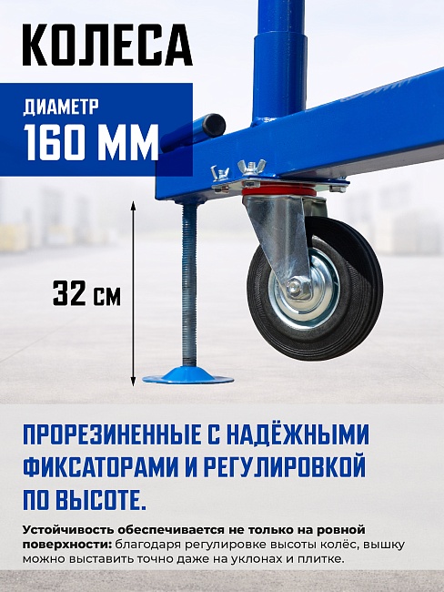 Вышка-тура Промышленник ВСП ПРОМ 2.0х2.0, 20.8 м фото 6