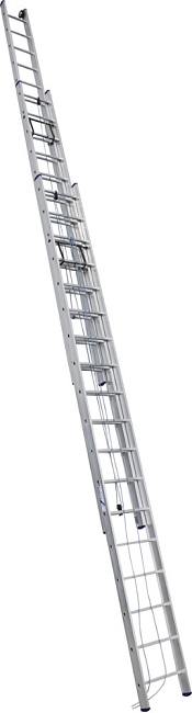 Лестница трехсекционная выдвижная с тросом Alumet Ал 3321 фото 1